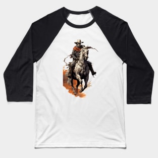 Skeletal Cowboy on a Decaying Horse! Baseball T-Shirt